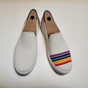 Rothy’s Rainbow Slip-On White Sneakers - Size 10 NWOB - Limited Edition